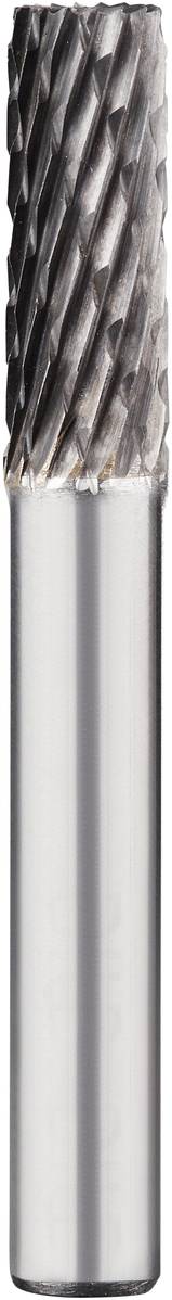 Ein Metallfräser mit spiralförmigen Schneidkanten; verwendet für Präzisionsbearbeitung in der Werkzeugherstellung.