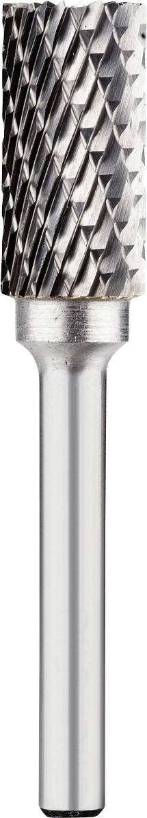 Metallfräser mit zylindrischem Schaft und diamantförmigen Schneiden, verwendet für präzises Abrasivbearbeiten von Materialien.