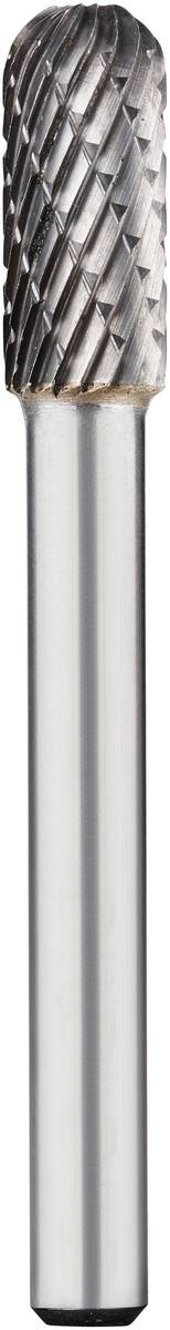 Ein zylindrischer Fräser mit spiralgefräster Oberfläche für präzise Materialbearbeitung. Ideal für Metall- oder Holzarbeiten.