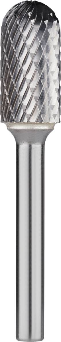 Fräsbohrer mit zylindrischem Schneidkopf und feiner Verzahnung, geeignet zur Metallbearbeitung.