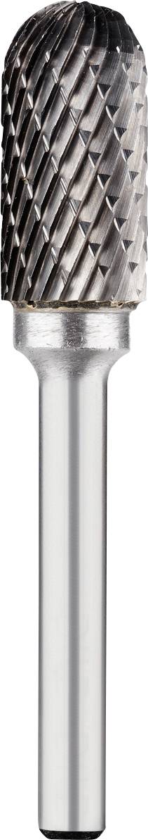 Hartmetallfräser mit zylindrischem Kopf und Kreuzverzahnung, geeignet für Metallbearbeitung und Präzisionsschneiden.