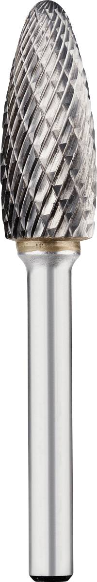 Ein Stahl-Frässtift mit kreuzverzahnter Oberfläche und zylindrischer Form, geeignet zum Schleifen und Polieren von Metalloberflächen.