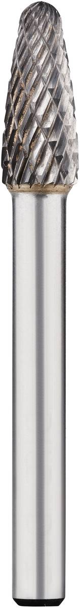 Ein zylinderförmiger Metallfräser mit diamantförmiger Verzahnung oben, verwendet für präzises Schleifen und Formen von Materialien.