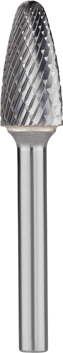 Schleifwerkzeug mit konischer Form, Metallstruktur mit diagonalen Rillen, verwendet zum Formen und Glätten von Materialien.