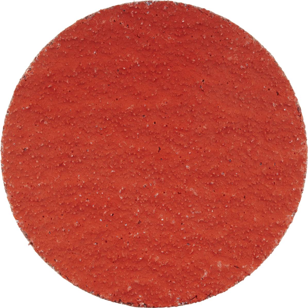 Rundes, leuchtend rotes Schleifpad mit rauer Textur, das zum Polieren oder Glätten verwendet wird.