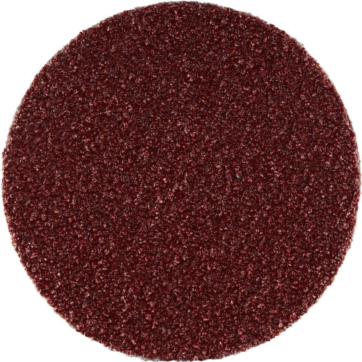 Braune Schleifscheibe mit rauer Oberfläche, kreisförmige Form. Verwendet für Oberflächenbearbeitung und Abschleifen.