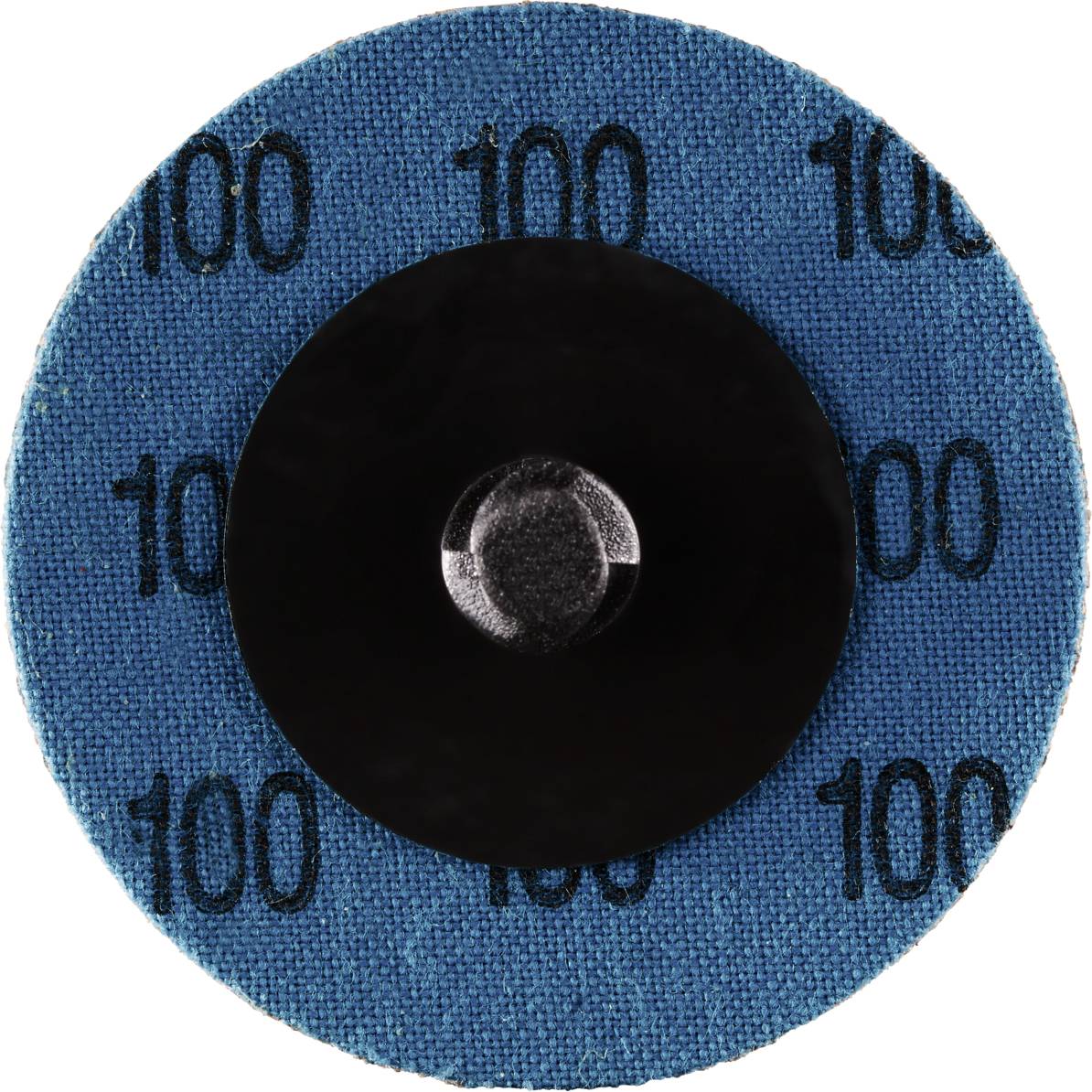 Blauer Schleifaufsatz mit der Zahl '100' mehrfach in Schwarz.