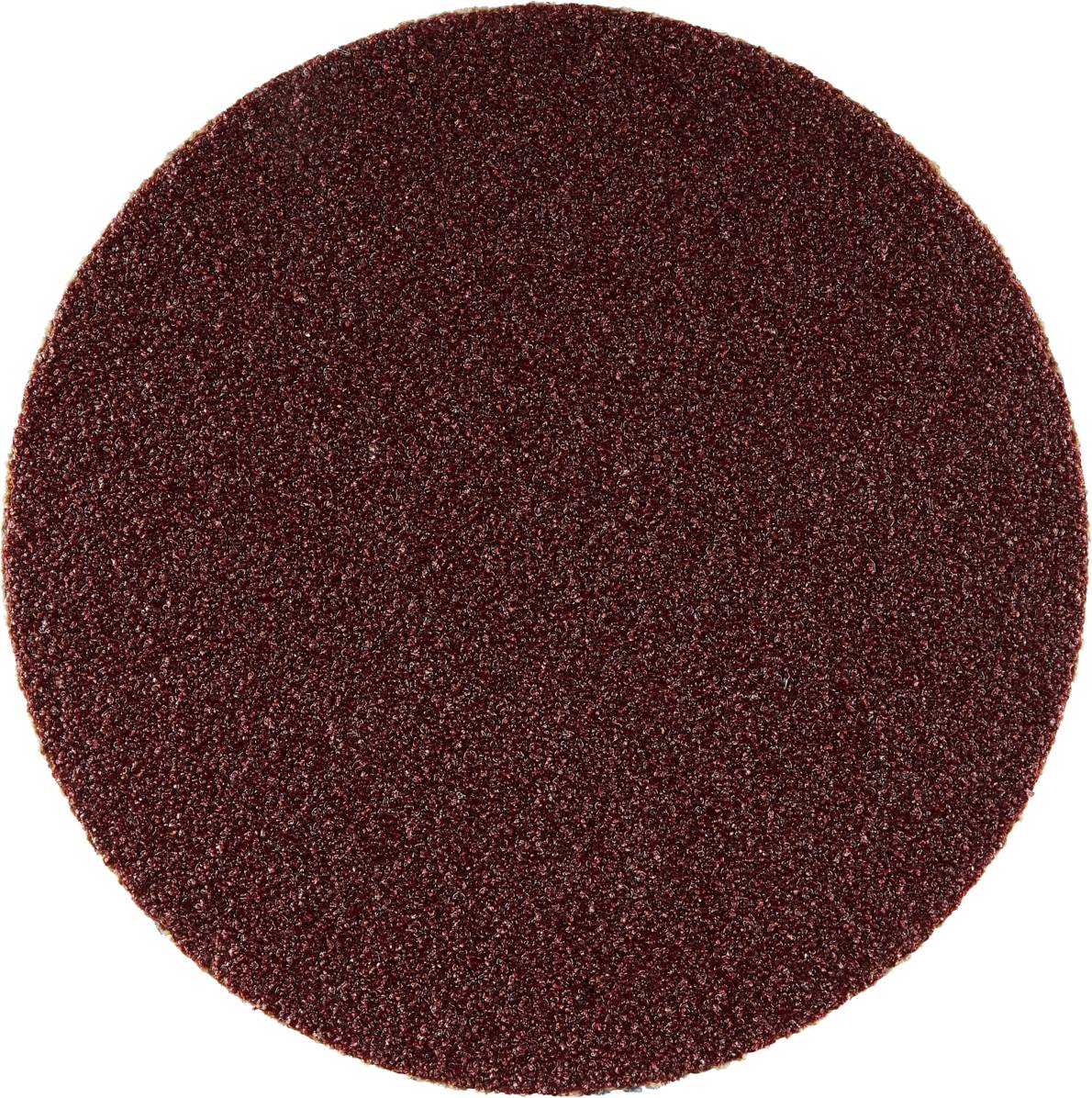 Ein kreisförmiges Schleifpapier mit rauer, körniger Textur. Hauptsächlich in der Holz- und Metallbearbeitung verwendet.