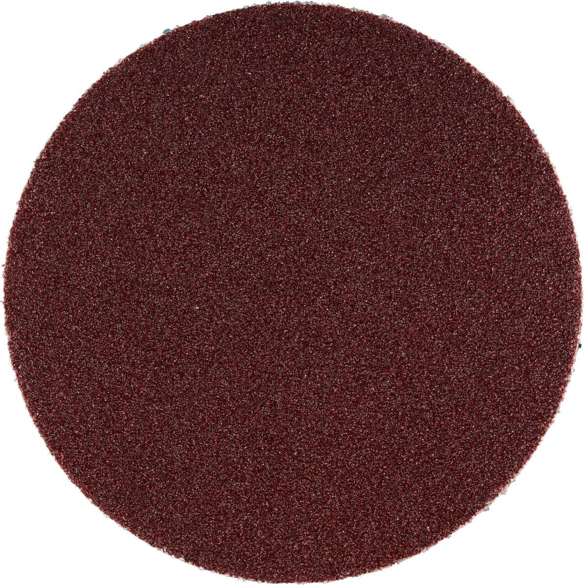 Ein ovales, braunes Schleifpapier mit feiner Körnung, verwendet zum Glätten von Oberflächen in handwerklichen oder industriellen Anwendungen.