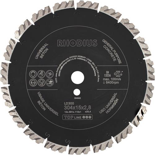 Rhodius LD300 304542 Diamanttrennscheibe 1 St. Beton