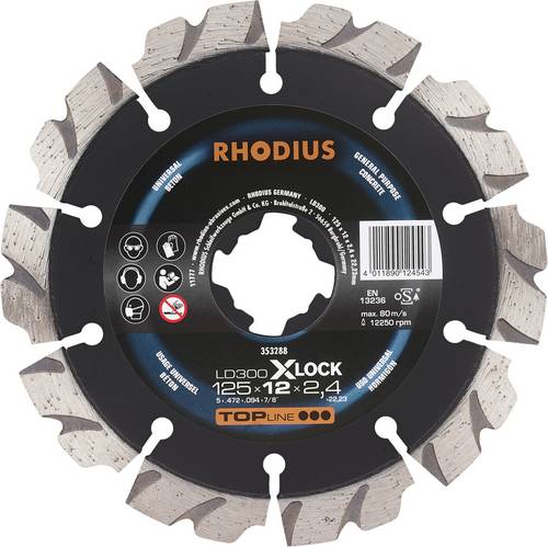 Rhodius LD300 X-LOCK 353288 Diamanttrennscheibe 1 St. Beton