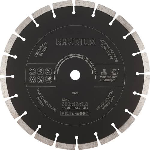 Rhodius LD40 302456 Diamanttrennscheibe 1 St. Beton