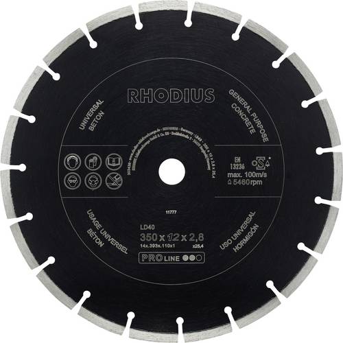 Rhodius LD40 303438 Diamanttrennscheibe 1 St. Beton