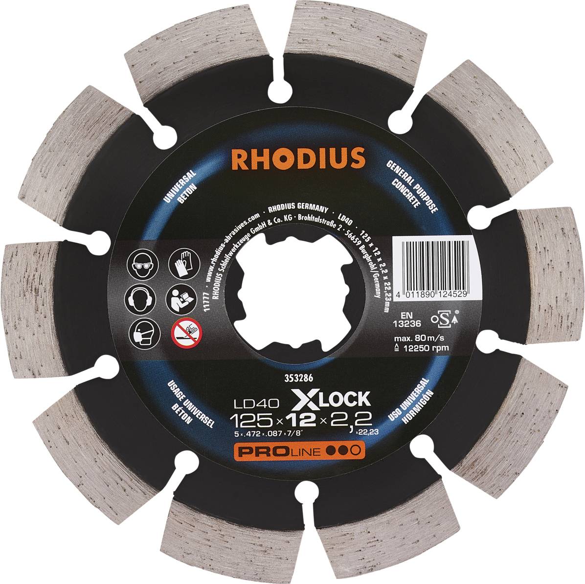 Rhodius LD40 X-LOCK 353286 Diamanttrennscheibe 1 St. Beton