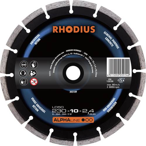 Rhodius LD50 303189 Diamanttrennscheibe 1 St. Beton