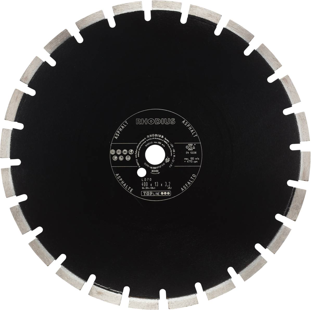 Rhodius LD70 303490 Diamanttrennscheibe 1 St. Asphalt