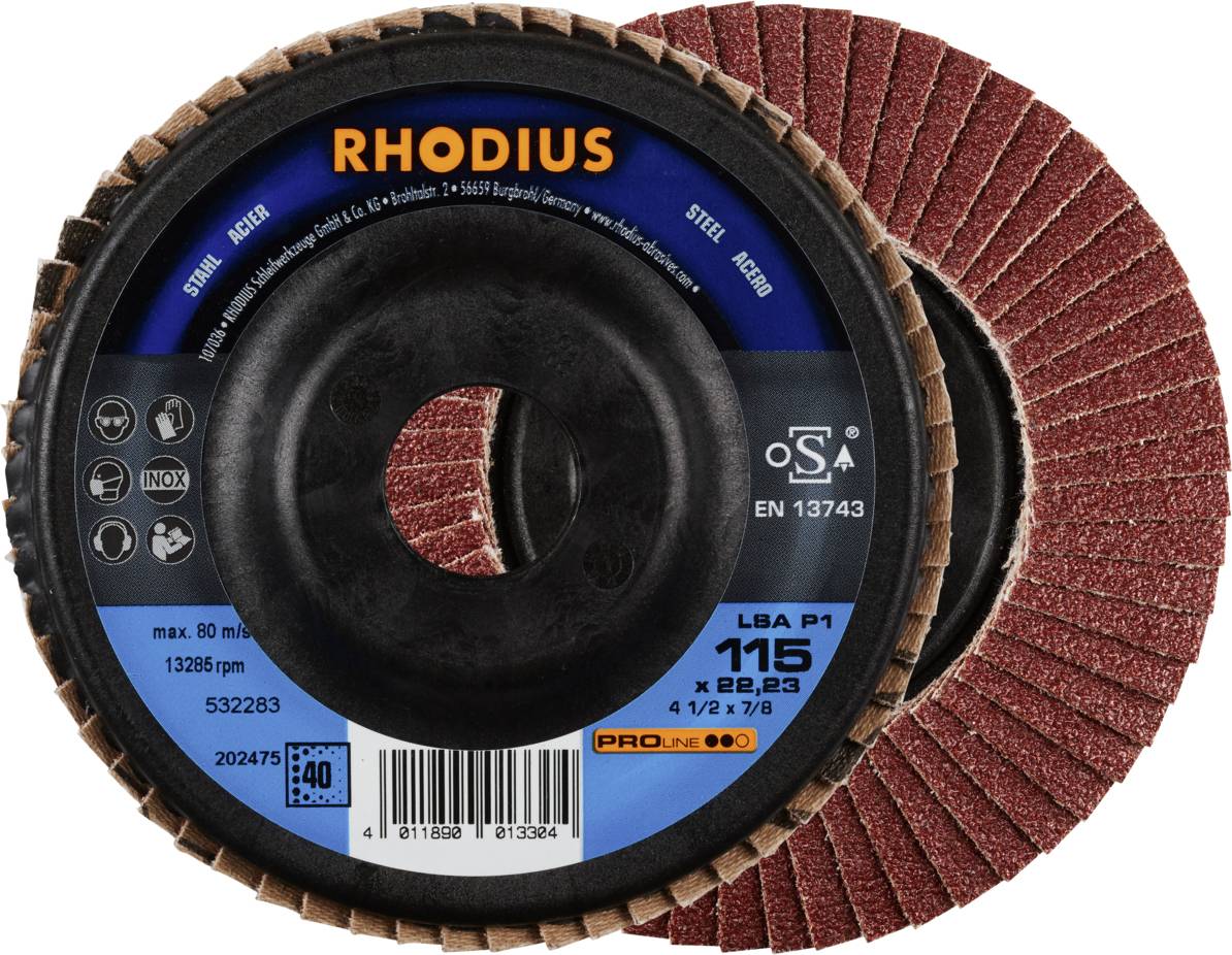 Rhodius 202475 LSA P1 Fächerschleifscheibe Stahl 10St.