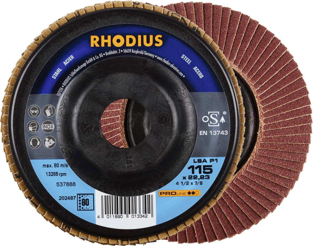 Rhodius 202487 LSA P1 Fächerschleifscheibe Stahl 10St.