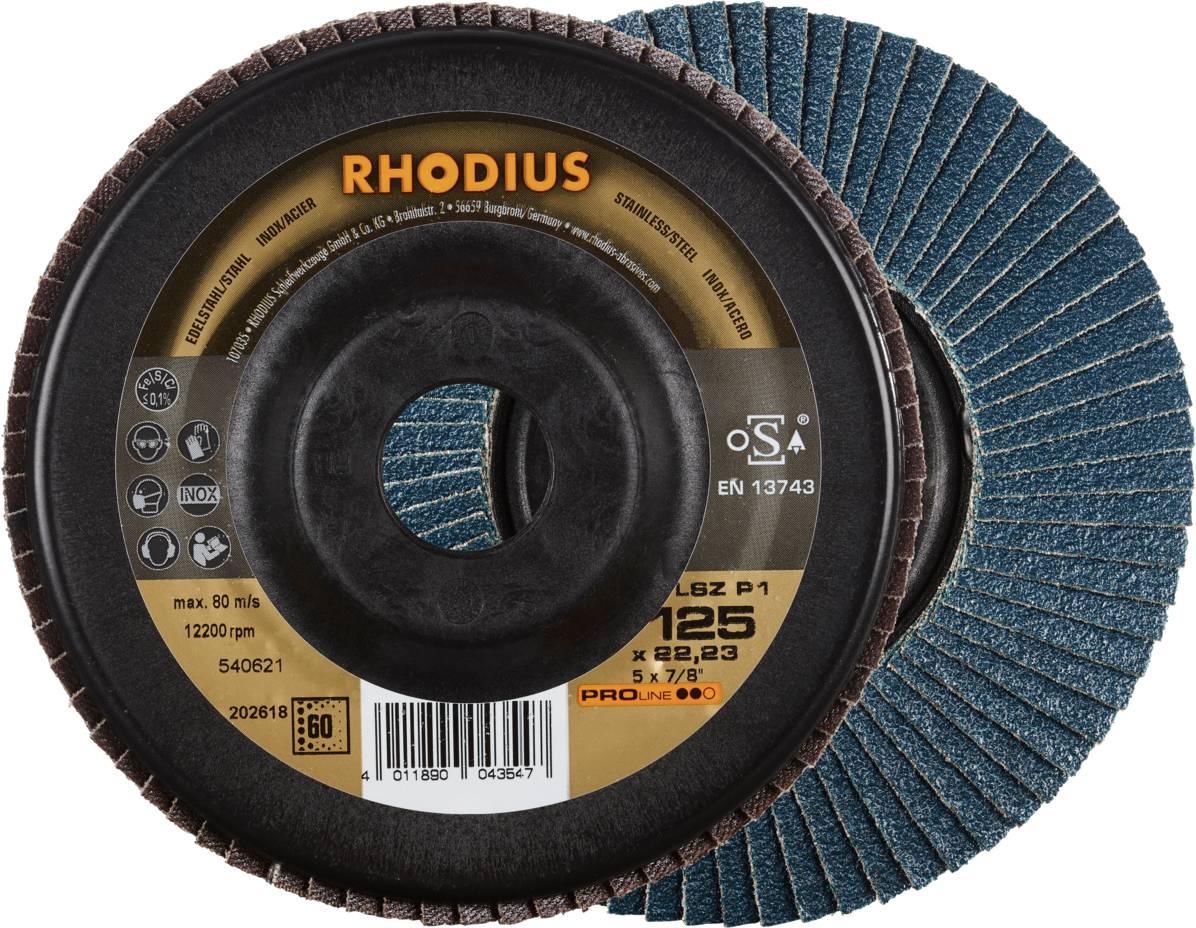 Rhodius Schleifscheibe, 125 mm x 22,23 mm, max. 12200 U/min.