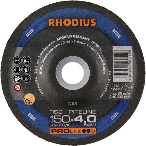 Rhodius 205678 RS2 PIPELINE Schruppscheibe Stahl 25 St.