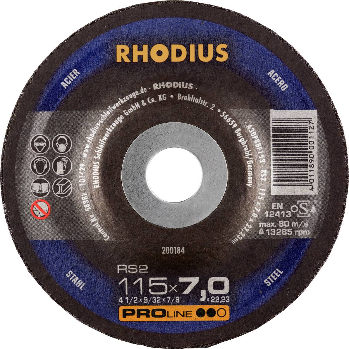 Rhodius 211783 RS2 X-LOCK Schruppscheibe Stahl 10St.
