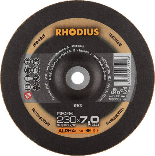 Rhodius 208735 RS28 Schruppscheibe Edelstahl, Stahl 10 St.