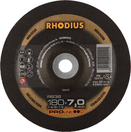 Rhodius 200442 RS38 Schruppscheibe Edelstahl, Stahl 10 St.