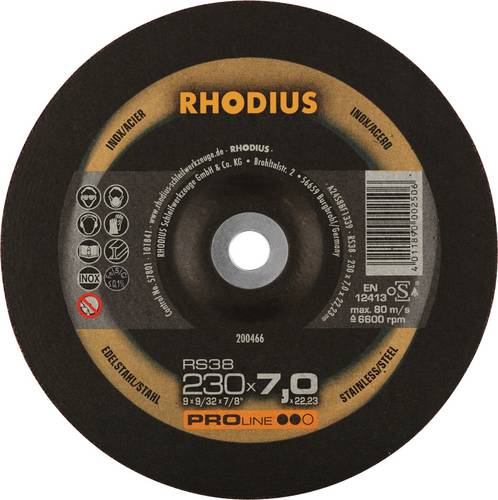 Rhodius 200466 RS38 Schruppscheibe Edelstahl, Stahl 10 St.
