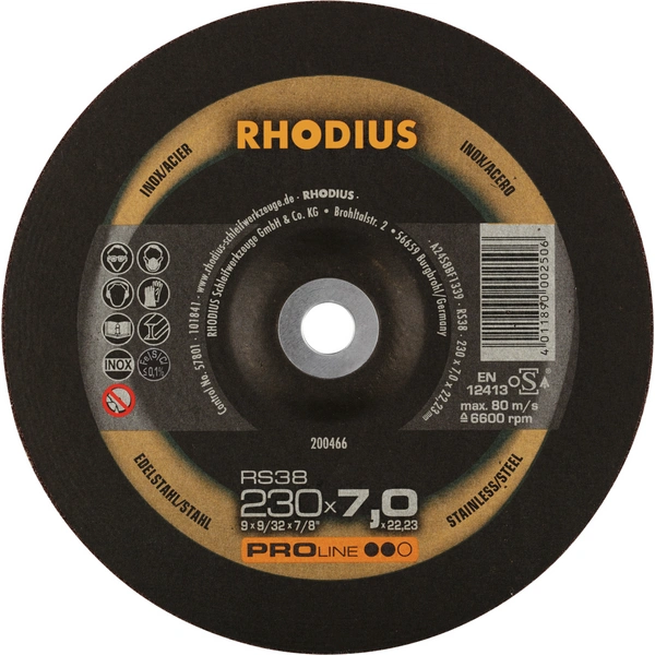 Rhodius 200466 RS38 Schruppscheibe Edelstahl, Stahl 10St. Rhodius 200466 RS38 Schruppscheibe Edelstahl, Stahl 10St.