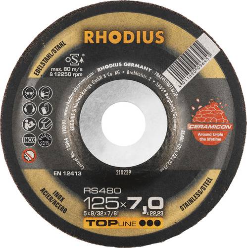 Rhodius 210239 RS480 Schruppscheibe Edelstahl, Stahl 25 St.
