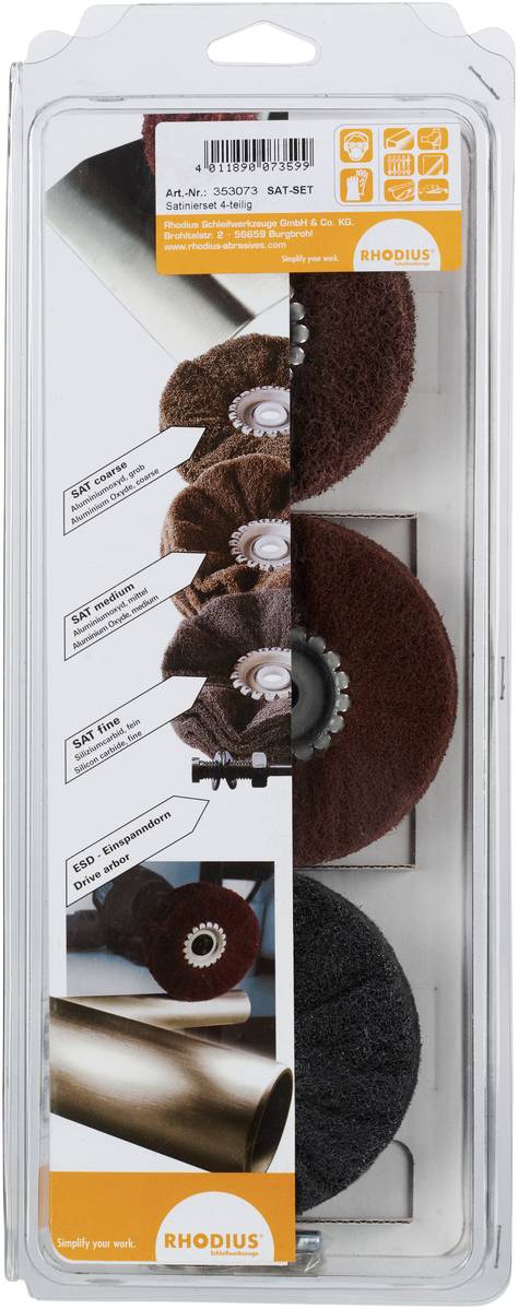 Rhodius 353073 Polierscheibe Edelstahl, Stahl, NE-Metalle 1St.