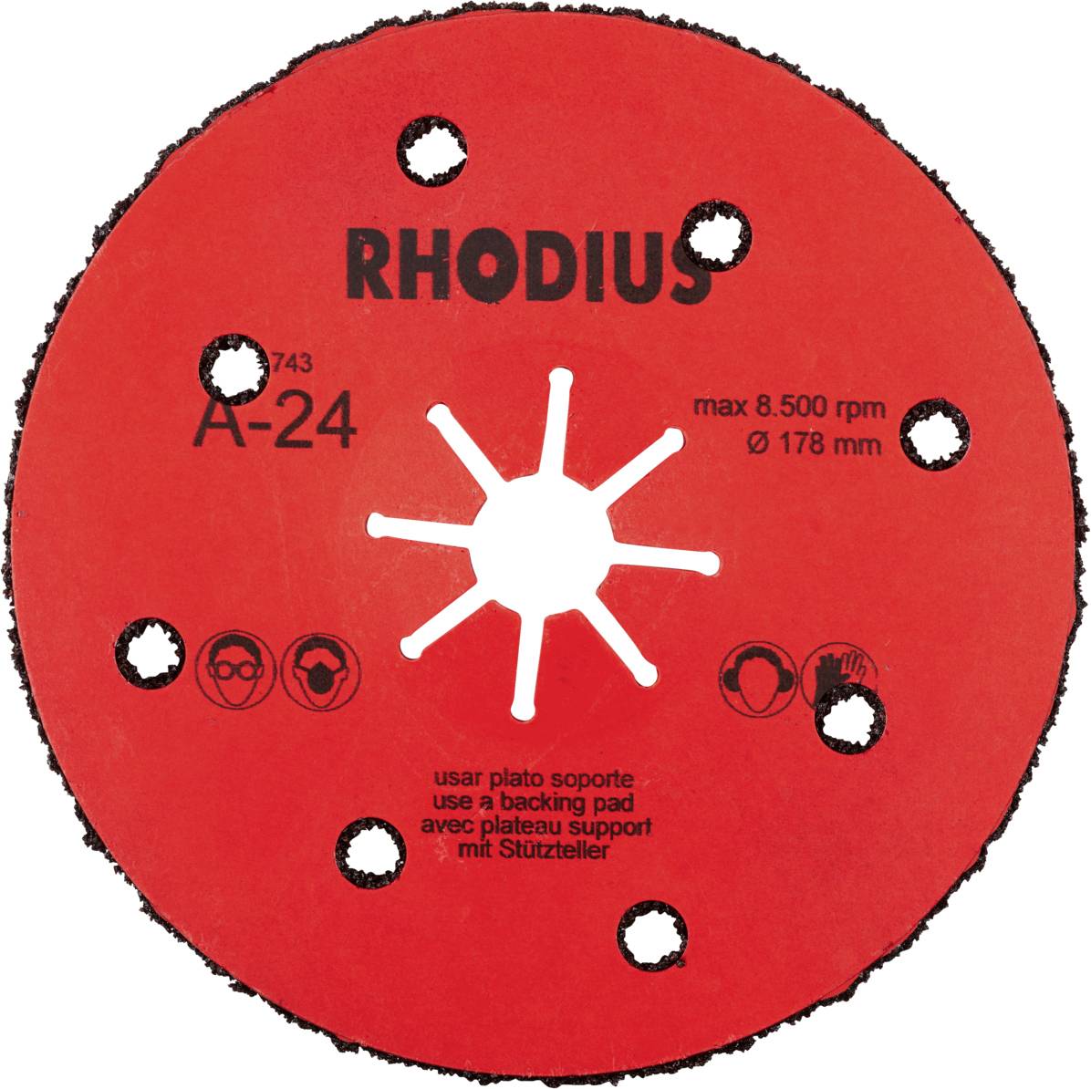 Rhodius 305485 Fiberscheibe Stahl 25St.