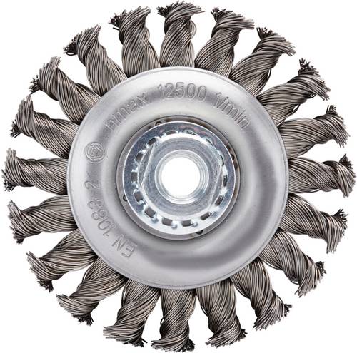 Rhodius SRBZ, 6 Stück Rundbürste 115 x 12 x 23 x M14, gezopft, TOPline, Made in Germany, f