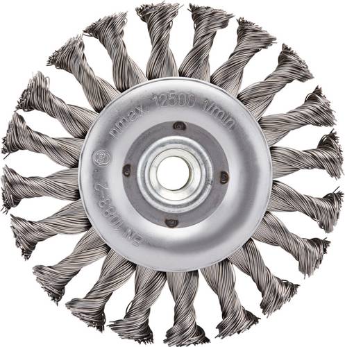 Rhodius SRBZ, 6 Stück Rundbürste 125 x 13 x 28 x M14, gezopft, TOPline, Made in Germany, f