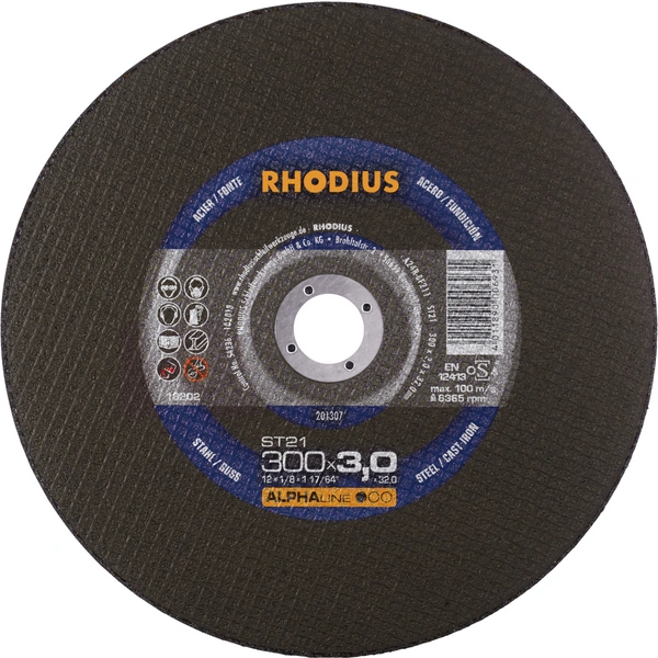 Rhodius ST21 201307 Trennscheibe 10 St. Stahl, Guss Rhodius ST21 201307 Trennscheibe 10 St. Stahl, Guss