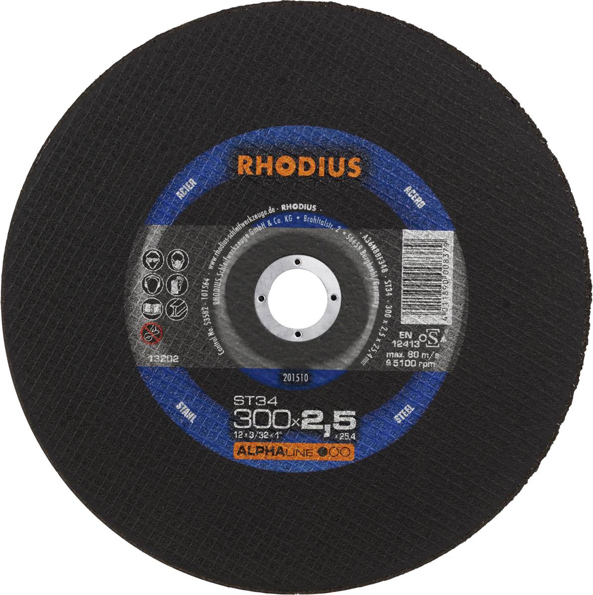 Rhodius ST34 201510 Trennscheibe 10 St. Stahl