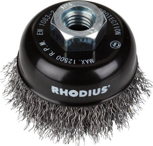 Rhodius STBW, 9 Stück Topfbürste 60 x 21 x M14, gewellt, PROline, für Stahl STBW 353088 9