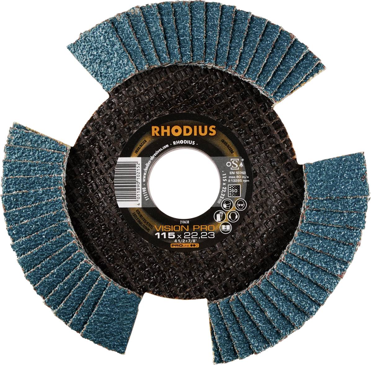 Rhodius 210638 VISION PRO Fächerschleifscheibe 10St.