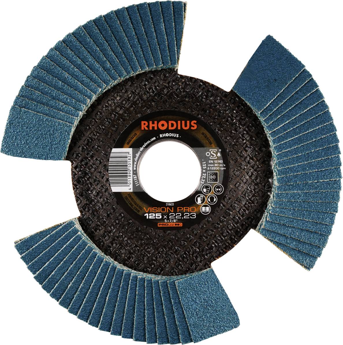 Rhodius 210633 VISION PRO Fächerschleifscheibe 10St.