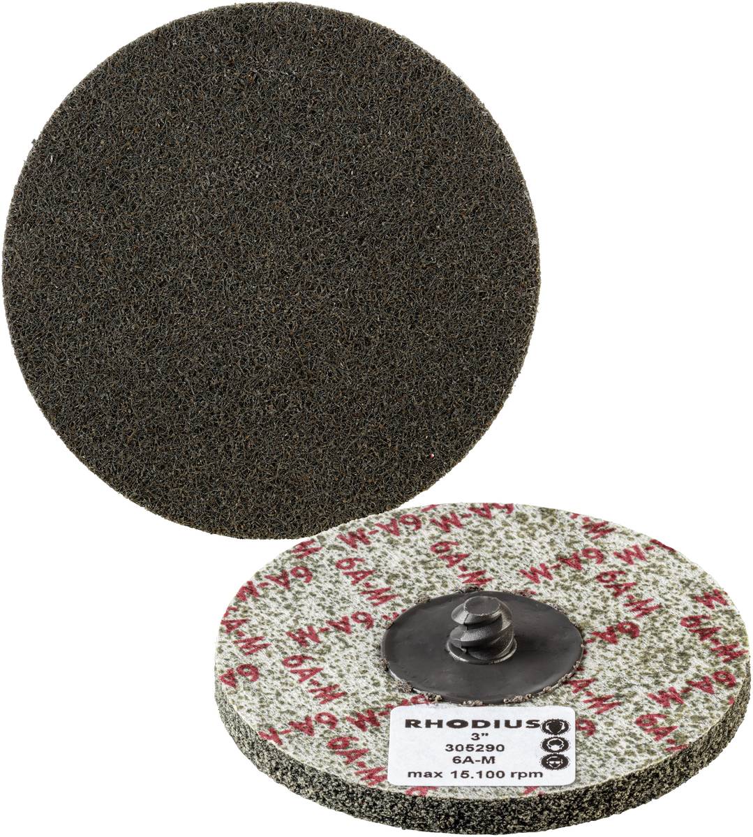 Rhodius 305290 VKS QUICK, 10 Stück Schleifvlies 76 mm, 6A-medium, TOPline, für Edelstahl, Stahl, NE-Metalle 10St.