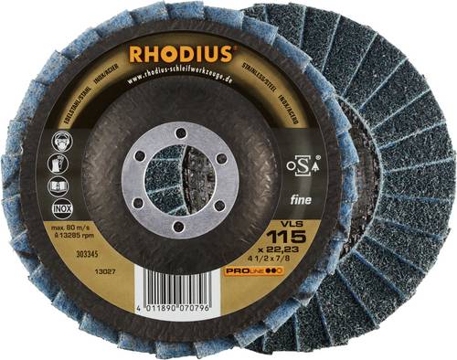 Rhodius 303345 VLS Fächerschleifscheibe Edelstahl, Stahl, NE-Metalle 10 St.