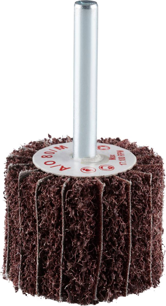 Rhodius 305318 VSK, 10 Stück Vliesfächerschleifer 40 x 30 x 6,0 mm, A80, medium, TOPline, für Edelstahl, Stahl, NE-Metalle 10St.