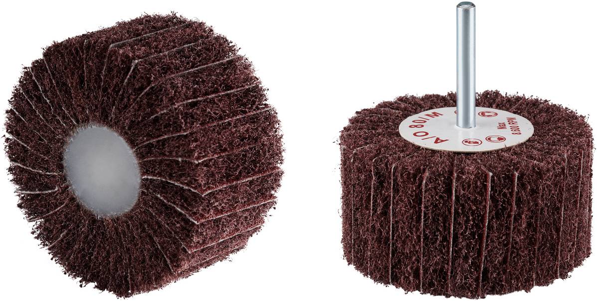 Rhodius 305330 VSK, 10 Stück Vliesfächerschleifer 80 x 40 x 6,0 mm, A80, medium, TOPline, für Edelstahl, Stahl, NE-Metalle 10St.