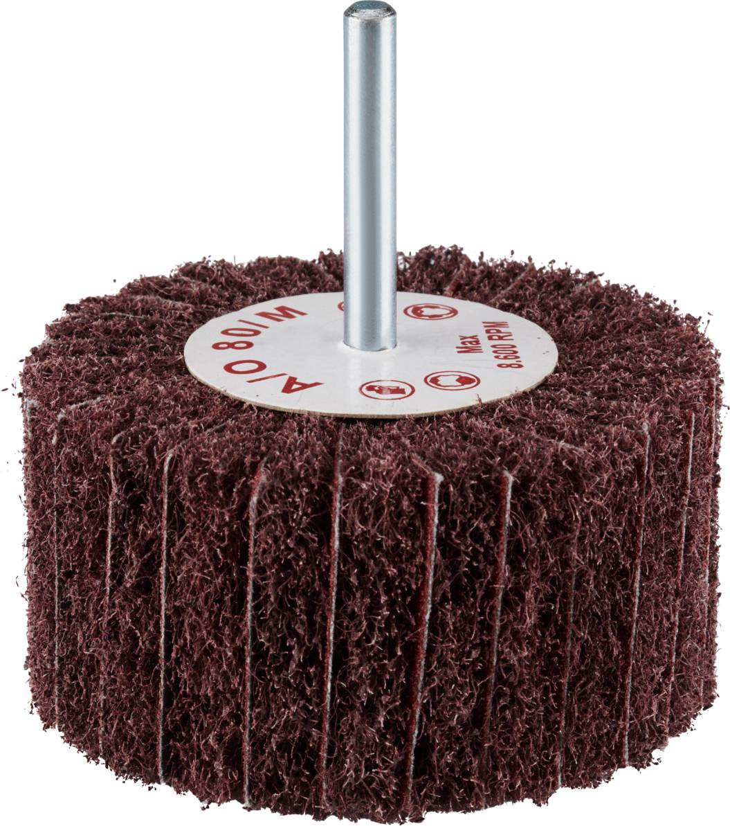 Rhodius 305330 VSK, 10 Stück Vliesfächerschleifer 80 x 40 x 6,0 mm, A80, medium, TOPline, für Edelstahl, Stahl, NE-Metalle 10St.