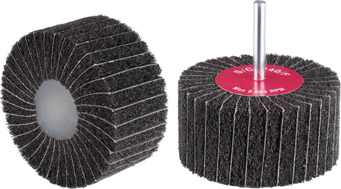 Rhodius 305332 VSK, 10 Stück Vliesfächerschleifer 80 x 40 x 6,0 mm, A240, very fine, TOPline, für Edelstahl, Stahl, NE-Metalle 10