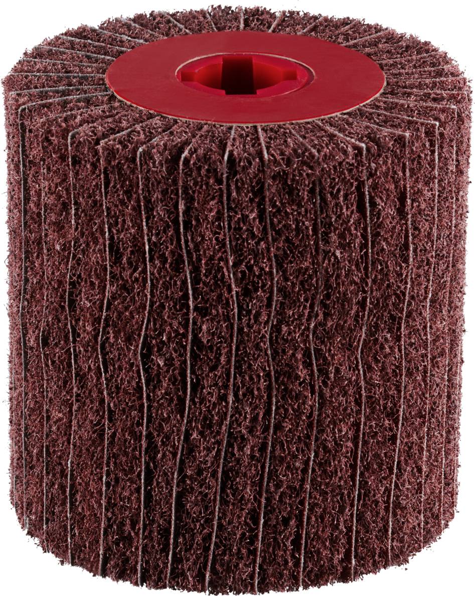 Rhodius 305354 VWK, Vlieswalzen kombiniert 100 x 100 x 19,00 mm, A80, medium, TOPline, für Edelstahl, Stahl, NE-Metalle 1St.