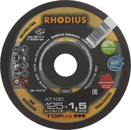 Rhodius XT100 210223 Trennscheibe 25 St. Edelstahl, Stahl