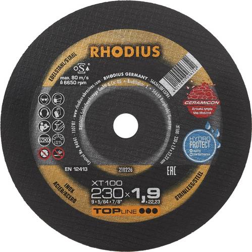 Rhodius XT100 210226 Trennscheibe 25 St. Edelstahl, Stahl