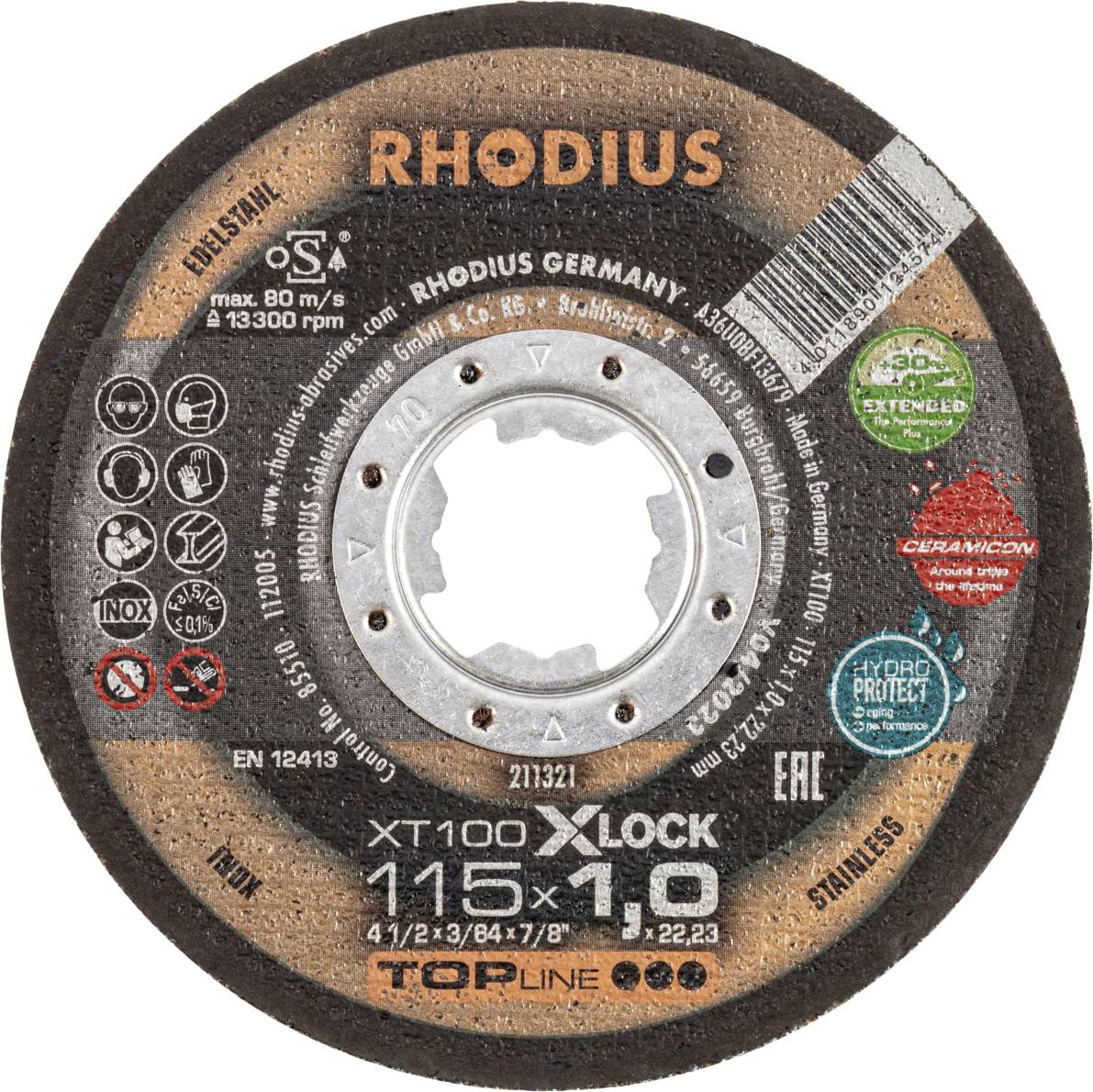Rhodius XT100 X-LOCK 211321 Trennscheibe 25 St. Edelstahl, Stahl
