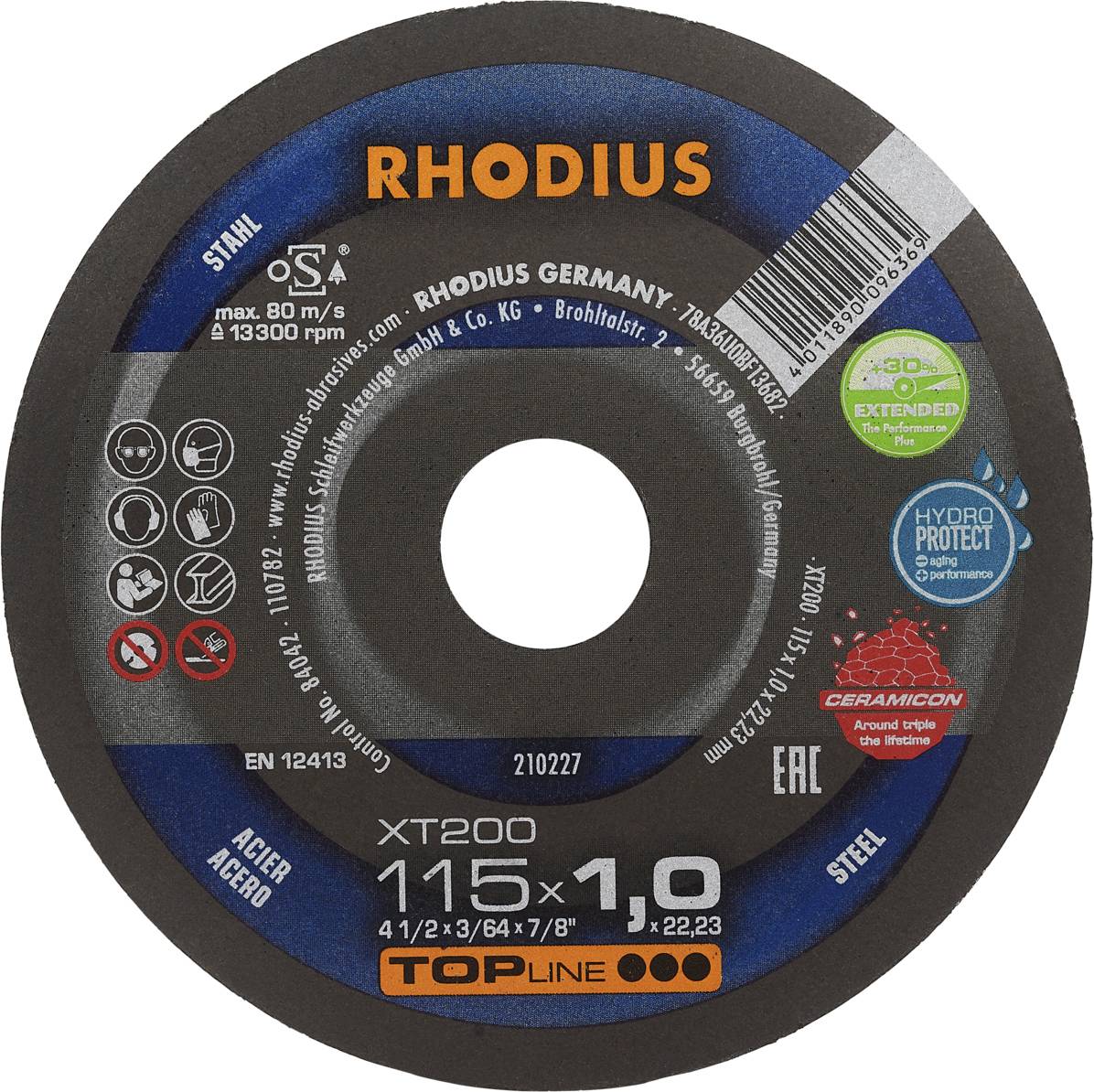 Rhodius XT200 210227 Trennscheibe 25 St. Stahl